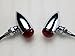 Chrome/Red LED Bullet Stop TURN SIGNAL LIGHT Motorcycle Cruiser Chopper Custom Harley Softail Dyna Sportster Honda Yamaha Suzuki Kawasaki Custom Chopper Metrics