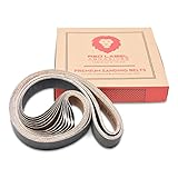 1 X 30 Inch Premium Silicon Carbide Fine Grit Sanding Belts 400, 600, 800, 1000 Grits, 12-Pack Assortment