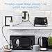 BESTEK 5-Outlet Wall Tap Surge Protector Power Strip with Swivel Outlets, 3 USB and 1 Type-C Charging Ports, 900 Joule Surge Suppression, Top Phone Holder