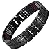 Hottime 591 PCS Bio Elements Energy Stone Pure Titanium Magnetic Golf Bracelets (Black Gun)