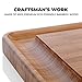 Bamboo Kitchen Cutting & Chopping Board With Drawer By ARTO - Smooth & 100% Natural Wooden Surface – Slicing, Serving & Spreading Tools Included – For Bread, Cheese, Appetizers (Large)