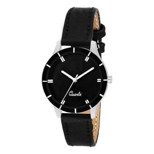 Analog Black Dial Women's Watch-G-605-Black