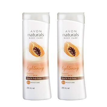 Avon Naturals Papaya Whitening Hand & Body Lotion (set of 2 of 200ml each)