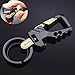 KESTAR Bottle Opener Key Chain, Car Key Chain Key Ring Business Keychain for Men (with 2 Extra Key Rings), Black