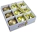 Festive Season Gold Shatterproof Christmas Balls Ornaments, Tree Decorations (Set of 9, 80mm)