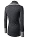 TheLees (NKCD94) Open Front Double Shawl Collar Cardigan Sweaters CHARCOAL US M(Tag size M)