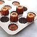 MyLifeUNIT Carbon Steel Cannele Pan, 12-Cavity Non Stick Cannele Mold, Golden