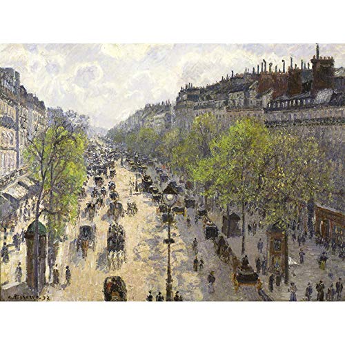 Pissarro Boulevard Montmartre Spring Art Print Canvas Premium Wall Decor Poster Mural