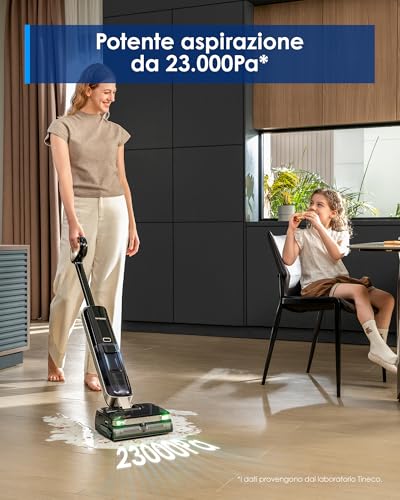 Tineco Floor One S9 Master Cordless Vacuum Cleaner, ThermoBlast Technology, Floor Wash with Hot Water, StreakFree Squeegee 10 cm, Ultra-Thin 10 cm, FlashDry 85°C, 23 KPa, Flat Rat 180