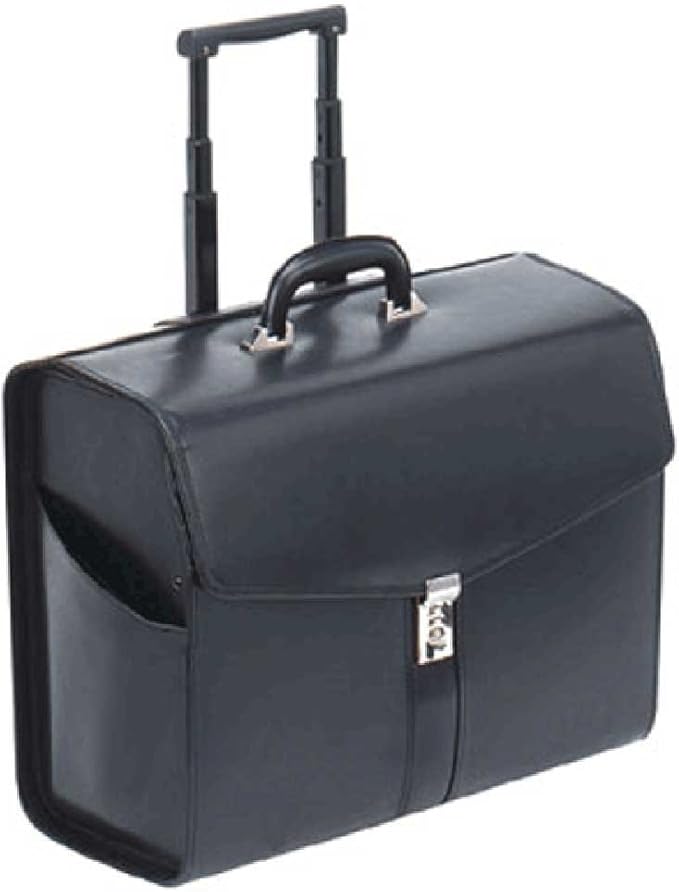 Leather Rolling Black Lawyer/litigation Briefcase Briefcases