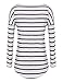 eshion Women Long Sleeve Stripe Casual Loose-Fitting Tops T-Shirt Blouse Size S-XL Black White