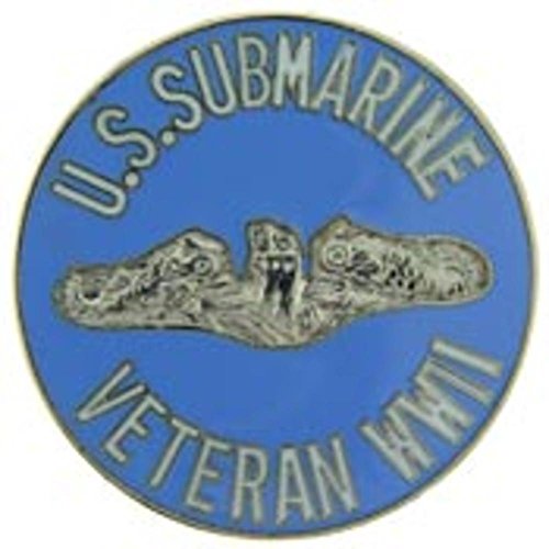 WWII U.S. Submarine Veteran Pin 1 1/2