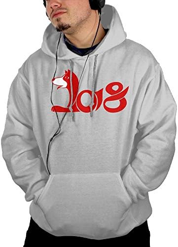 Men's Red 2018 Hiphop Casual Style Hoodie Hoodies Size XL Ash
