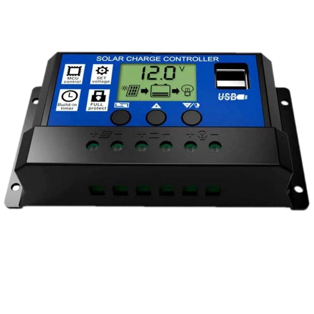 JZK 20A Intelligent Solar Charge Controller with LCD Display, USB Port, Battery Protection for LED Lighting