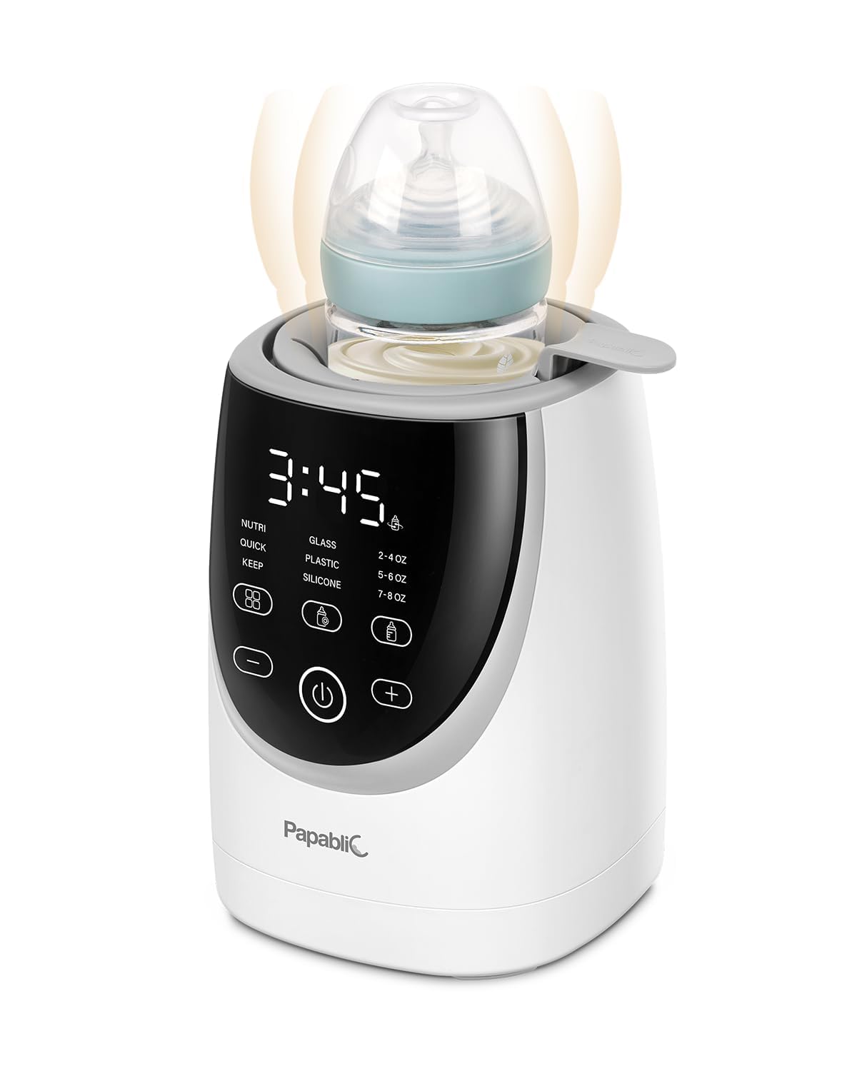 Photo 1 of Papablic NutriWarm™ Swirlable Bottle Warmer – Advanced Nutrient-Preserving Warming Technology, Fast and Even Warming for Breastmilk & Formula, Precise Temperature Control, Easy to Use