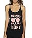 allwitty 1020 - Women's Tank-Top Workin My Puff Into Tuff Jigglypuff Wigglytuff Pokemon Large Black