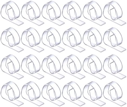 Hotop 24 Pack Plastic Tablecloth Clips, Clear Table Cover Cloth Clamps Holder for Party Picnic
