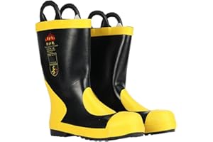 LYRLODY Fire Protective Boots, Heat, Non Slip Rubber, Emergency Rescue High Boots, suitable for outdoor adventure, and other projects