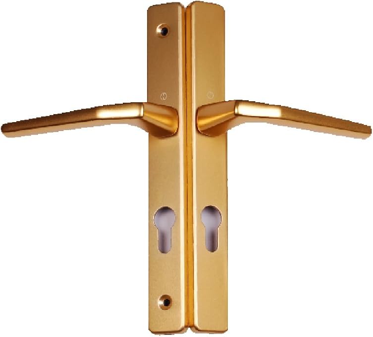 Upvc Door Handle 200mm 199mm Screw Fix 70mm PZ Gold Amazon.co.uk