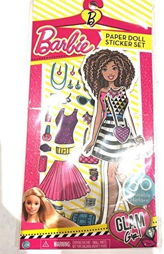 Barbie Glam Girl Paper Doll Sticker Set