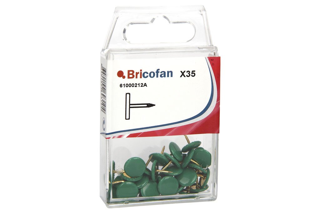 CoFan 61000212 A – Pack of 35 Drawing Pins, Green