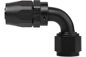 Podavelle 10AN AN10 90 Degree Elbow Hose End Fitting Swivel Aluminum Black