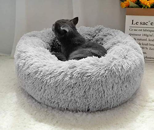Homezonemodern Classic Round Super Soft Cat Or Dog Bed Plush