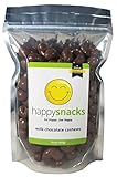 Happy Snacks Chocolate Covered Cashews - Milk Chocolate - 1 Pound Resealable Pouch (16 oz)