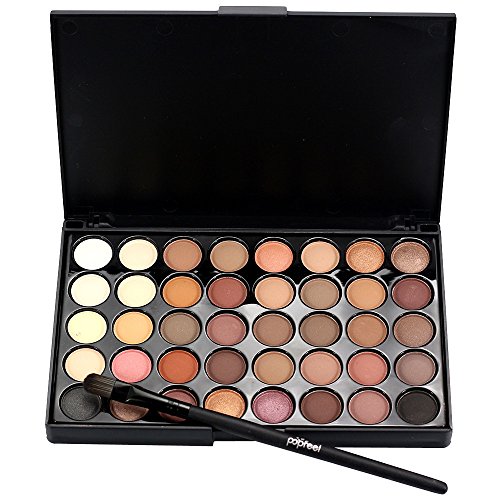 Xindda Cosmetic Matte Eyeshadow Cream Makeup Palette Shimmer Set 40 Color+ Brush Set A,Cosmetics Perfect Color Eye Shadow Tray Set, Ship from USA