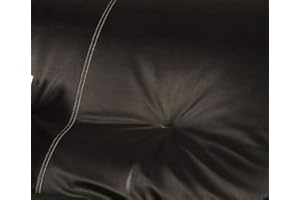 FUTONX Full Size Futon Cover Only Bonded Leather Premium Collection Fits 6-8 inch Futons Mattress (Black)