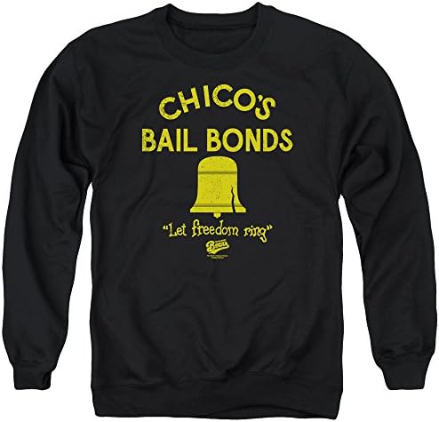 Bad News Bears Chico's Bail Bonds Mens Crewneck Sweatshirt Black Lg