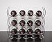CKB Ltd Stackable Wave 12 Bottle Rack Metal Display Stand - Holds Red & White Wine Holder Bar Equipment For Holding Wine (4 - 12 Bottle Capacity)