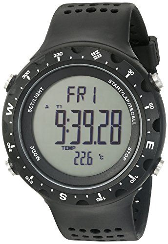 Columbia Men's Quartz Plastic and Polyurethane Fitness Watch, Color:Black (Model: CT004-001)