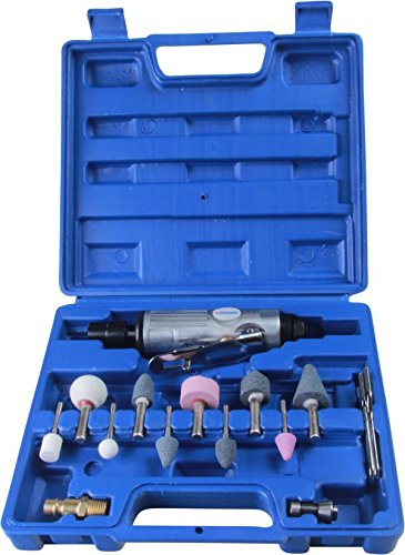 US PRO 15pc MINI 1/4" AIR DIE Grinder Set 1/4 & 1/8 Collets B8401