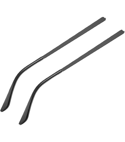 Paire De Branches De Lunettes De Rechange En Métal Noir - Tiges 3mm à 6mm, Neuves Avec étiquettes