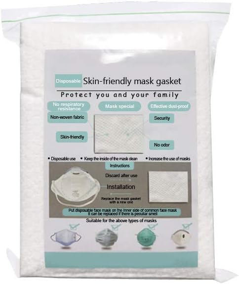 Inverlee 100Pcs Air Purifying Mask - Adult N95 Activated Carbon Mask Gasket Mask Filters Breathing Insert Protective Mouth Mask Filter (100x disposable mask gasket 1 layer)