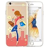 iPhone 6 Case, iPhone 6 Case Clear with Cartoon Pattern, ESR iPhone 6 / 6S Protective Case Soft Flexible TPU Back Cover Bumper Ultra Thin Case for 4.7 inches iPhone 6 iPhone 6s (Top Girl)