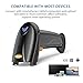 Barcode Scanner Wireless Bluetooth and USB Wired 1D Laser Digital Handheld Bar Code Reader with Automatic Continuous Scan and Inventory Memory for Computer Ipad Iphone Mac Android Windows Ios System