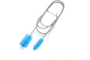 Pipe Cleaning Brush, Flexible Double Tube Double Ended Air Hose Cleaner for Fish Tank Aquarium, 155cm Spring Clean Tool for A