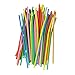 Voberry® 100pcs Eco-friendly Plastic Long Bendy Flexible Drinking Straws Cocktail Drink Straw Assorted Colors(1)