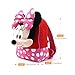 Disney Mickey Minnie Mouse Finger Backpack with a Removable Strap Safety Harness to Prevent Children from Going Missing (Pink Minnie)