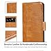 ProCase Galaxy Note 8 Genuine Leather Case, Vintage Wallet Folding Flip Case with Kickstand Card Slots Magnetic Closure Protective Cover for Galaxy Note8 -Brown