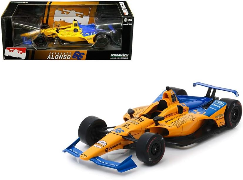 DIECAST 1:18 IndyCar 2019 MCLAREN Racing DELL Technologies MINDMAZE #66 Fernando Alonso 11061 by Greenlight