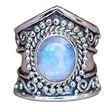 Simayixx Ring, 1PC Boho Jewelry Silver Natural
