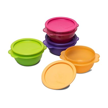 Buy Tupperware Plastic Storage Star Bowl 500 Ml 4 Pieces Multicolor Online At Low Prices In India Amazon In