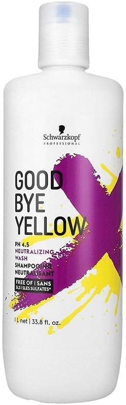 Schwarzkopf Professional Goodbye Yellow Neutralizing Shampoo, 1000 ml, multicoloured, 1 l (Pack of 1)