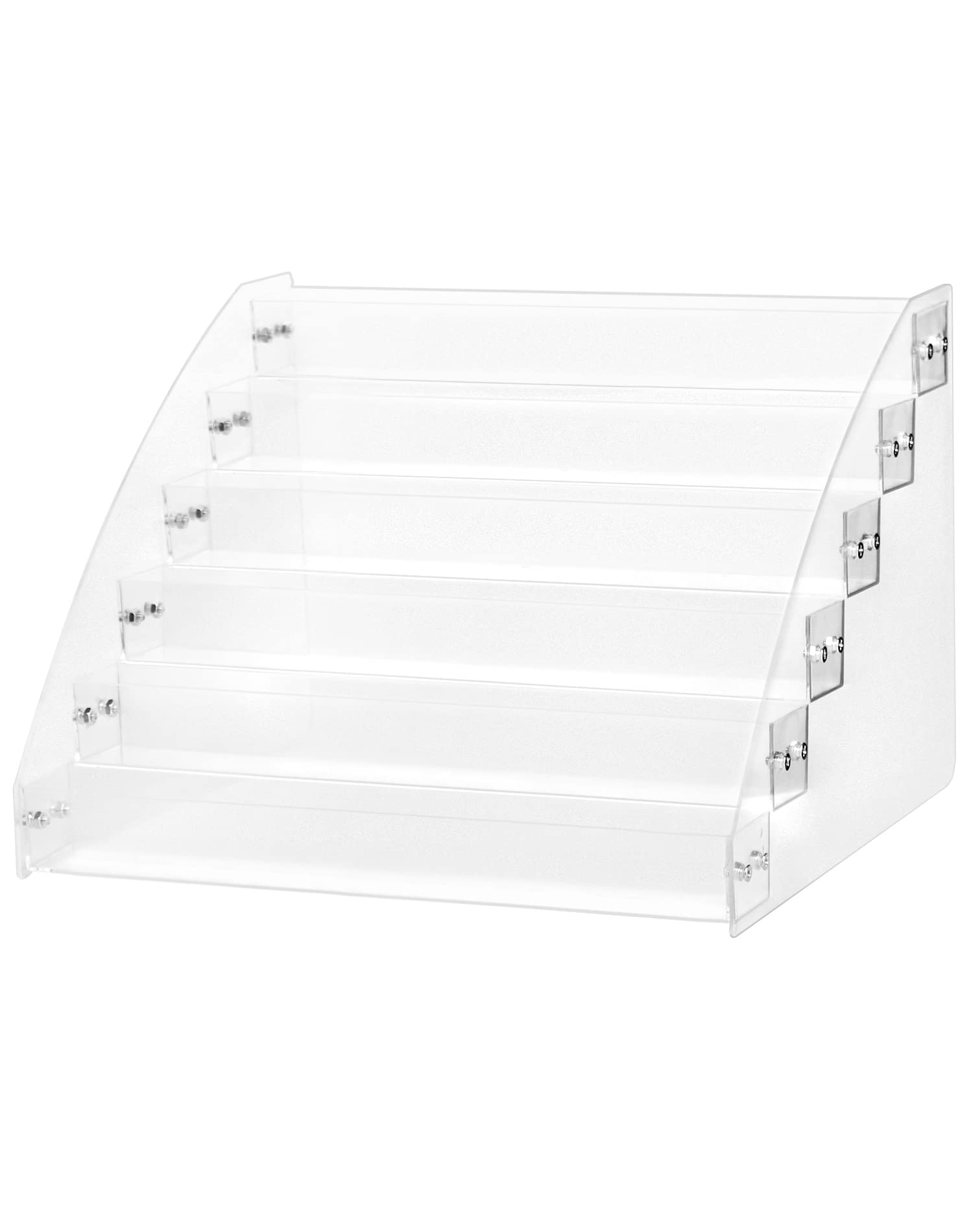 QWORK® 1 Pack 6 Tiers Nail Polish Holder Organizer, Acrylic Nail Polish display shelf, Clear Nail Polish Rack, Holds about 60 Bottles