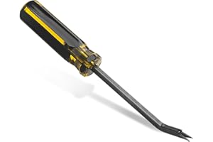 BITEYUED 1 Pack Heavy Duty Staple Remover with Double Pronged Head, Tack Puller Industrial Staple Remover Upholstery Tool for Furniture Floor Carpet Carton