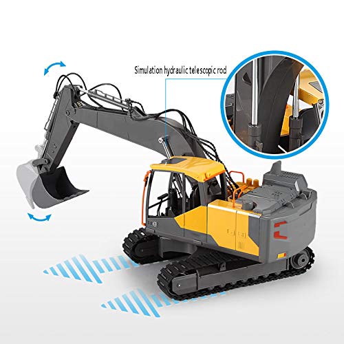 AWJK Rc Ferngesteuerter Raupenbagger 14 Kanäle Bagger Ferngesteuert Verwenden Sie Eine 2,4-ghz-Fernbedienung… – Bild 5