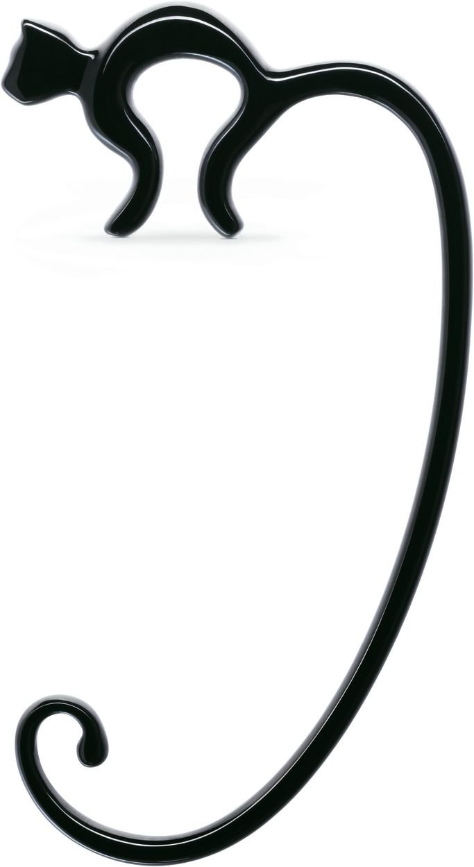 Alessi FGO01 B Minou Gancho para colgar el bolso diseño de gato en